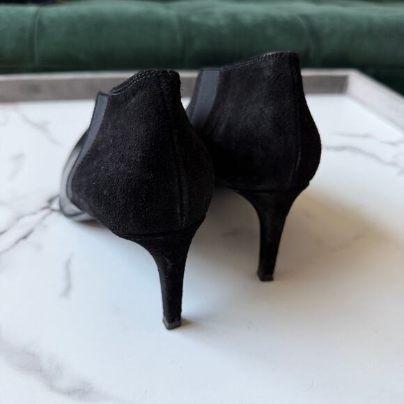 Rag & Bone Beha Black Leather Suede Chelsea Booties Size 37.5 - Picture 8 of 10